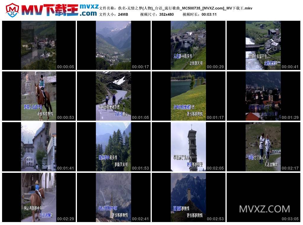 佚名-无情之梦(人物)_台语_流行歌曲_MC500735